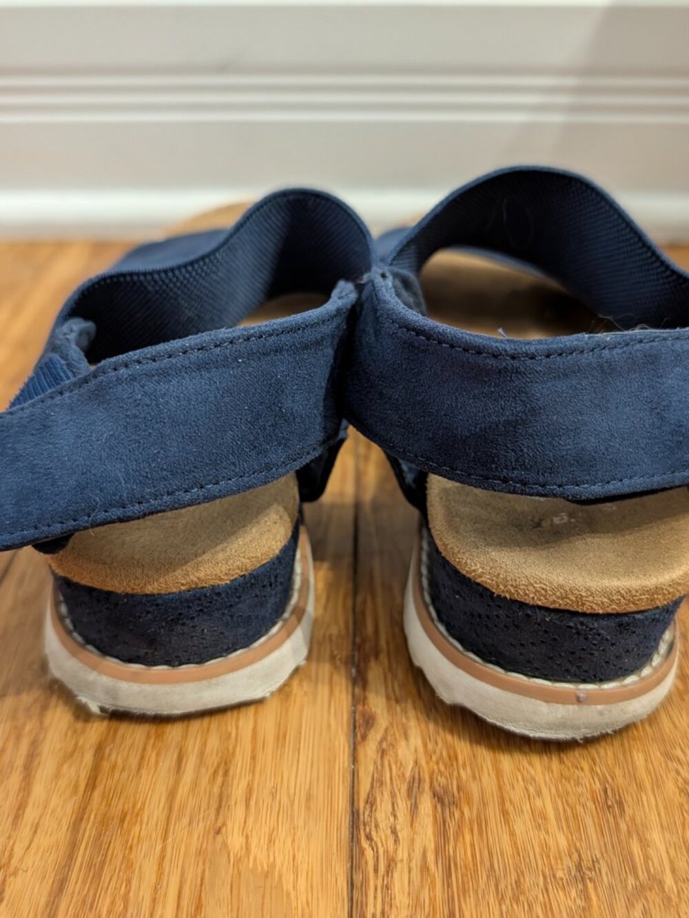 Bobs by Skechers, Desert Kiss Low wedge sandal in Slate Blue 6.5 - Picture 5 of 7